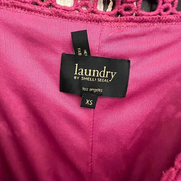 Laundry by Shelli Segal pink eyelet empire dress. XS. - Picture 2 of 8